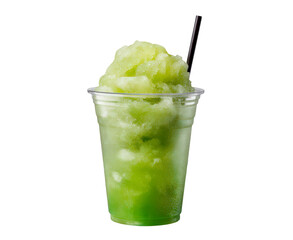 Refreshing green slush drink