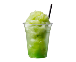 Refreshing green slush drink