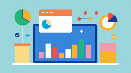 Interactive Data Visualization Colorful charts and infographics emerging from a sample depicting health indicators that the AI is analyzing.