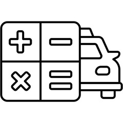 Obraz premium Taxi Fare Estimator Icon