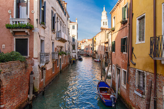 A typical canal in Venice, Italy