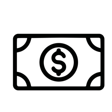 recommend clip art: Simple Outline Dollar Bill Currency with Dollar Sign Business Icon