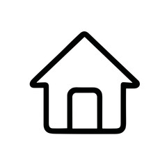 Fototapeta premium Simple Outline Minimalist House Symbol Dwelling Thin Line Style Icon
