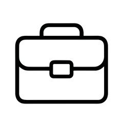 Minimalist Outline Suitcase Briefcase Work Bag Elegant Line Style Icon