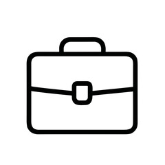 Simple Outline Minimalist Briefcase Business Document Bag Line Art Icon