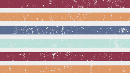 Grunge Colorful Horizontal Striped Pattern Background