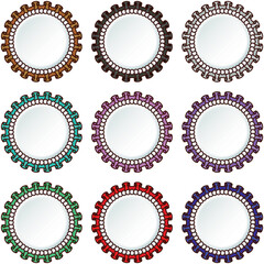 Support Items Fan Goods Medal Can Badge Rosetta Material Frame Color variation / 推し活 メダル 缶バッジ ロゼッタ ロゼット 素材 フレーム カラーバリエーション