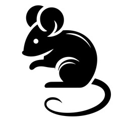 Clean black and white vector silhouette