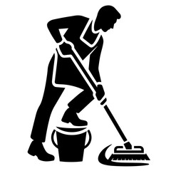 Clean black and white vector silhouette