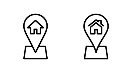 Address icon vector. home location sign and symbol. pinpoint