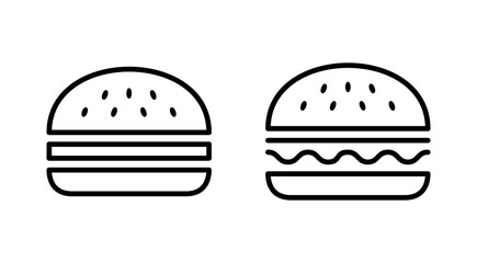 Burger icon vector. burger sign and symbol. hamburger