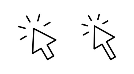 Click icon vector. pointer arrow sign and symbol. cursor icon