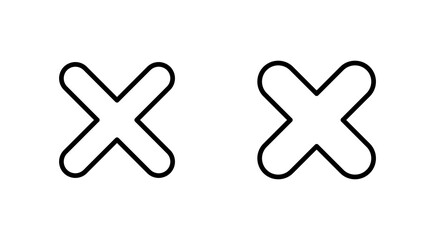 Obraz premium Close icon vector. Delete sign and symbol. cross sign