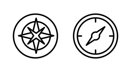 Compass icon vector. arrow compass icon sign and symbol