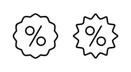 Discount icon vector. Discount tag sign and symbol