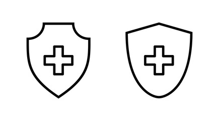 Fototapeta premium Health insurance icon vector. Insurance health document sign and symbol