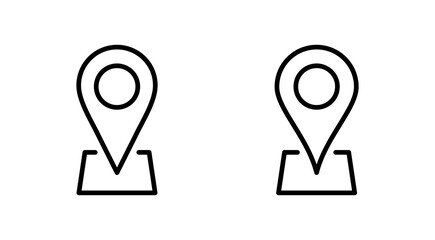 Pin icon vector. Location sign and symbol. destination icon. map pin