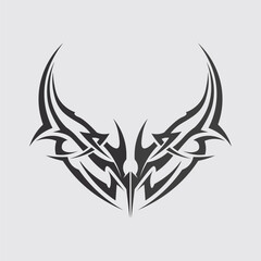 black tribal vector logo design icon and sign tribal
