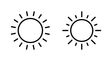 Sun icon vector. Brightness sign and symbol