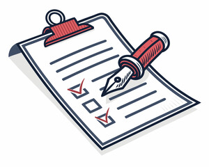 Create a bold, vector illustration of a document icon with a folded paper texture effect, emphasizing strong, clean lines.