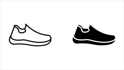 Shoe icon set, Running shoes line icon, vector illustration  isolated on white background.