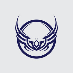 black tribal vector logo design icon and sign tribal