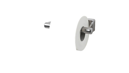 Hanging Toilet Paper Roll on Holder with Clean Design