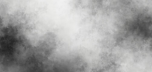 Fototapeta premium Abstract black and white watercolor grunge texture. Soft white and grey color gradient creates dreamy, smoky vibe. Grungy, vintage, retro art design. Ideal for background, wallpaper or design element.