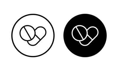 Pills icon vector illustration. capsule icon. Drug sign and symbol