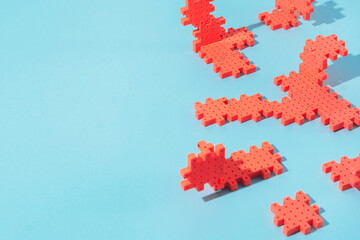 abstract puzzle building blocks