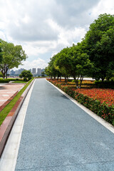 walkway in the modern city