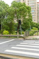 Zebra crossing on outdoor road