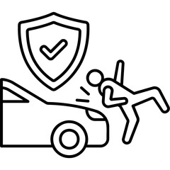 Car Accident Insurance Icon