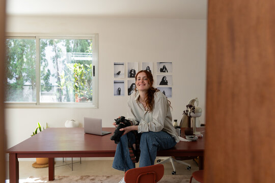 Environmental Portrait of Photographer in Studio