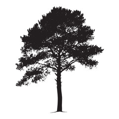 Fototapeta premium Rustic Black Tree Silhouette