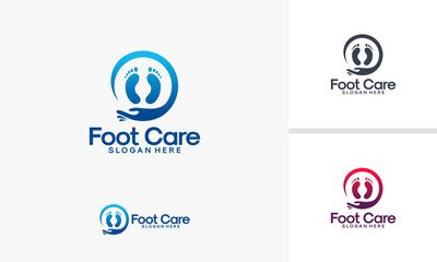 foot care logo template vector