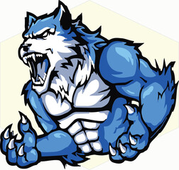 monster husky vector