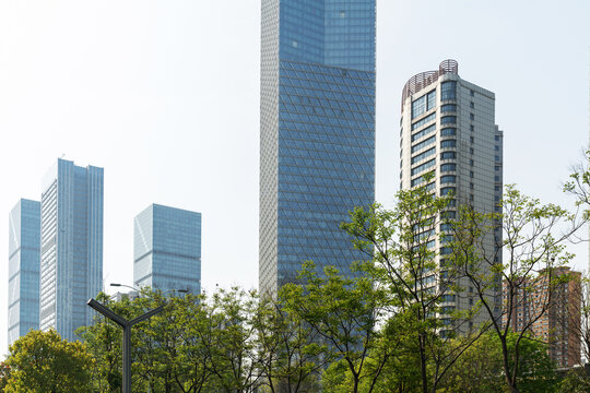 Fototapeta Metropolis of Shanghai's modern office building