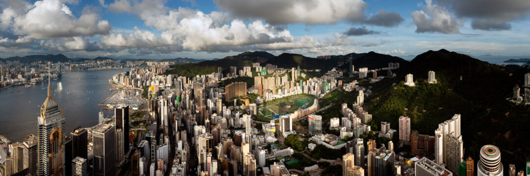 Happy valley and Causeway Bay Hong Kong Aerial