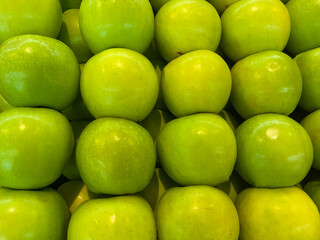 green apples background full frame