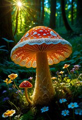 Enchanted Forest The Majestic Mushroom