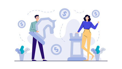 Man holds knight, woman stands by castle. Suitable for historical book covers, fantasy themed websites, medieval event promotion, or storytelling materials.