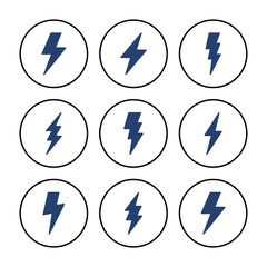Lightning icon vector. electric icon vector. power icon. energy sign