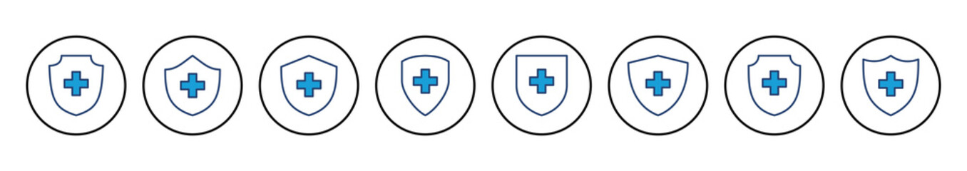 Health insurance icon vector. Insurance health document icon