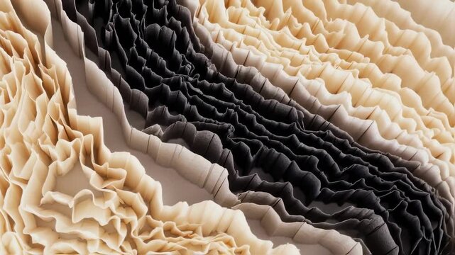 Layered paper sheets, showcasing natural fiber textures with a subtle gradient from light beige