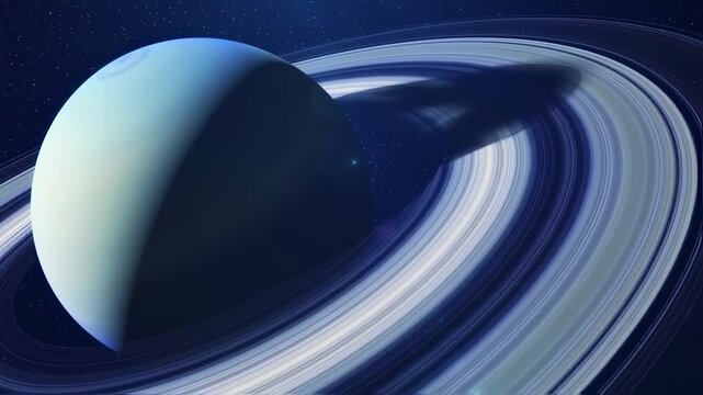 Planet Uranus, Solar System in Space