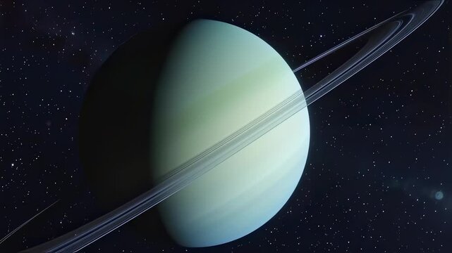 Planet Uranus, Solar System in Space