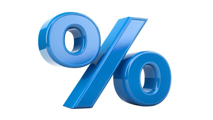 blue percent sign
