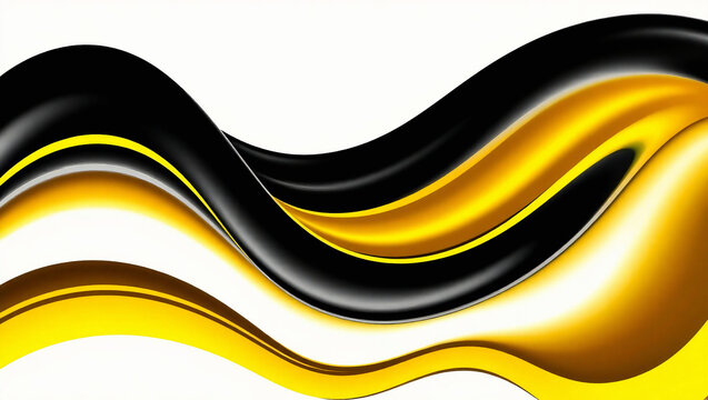 Dynamic Gold and Black Liquid Waves background