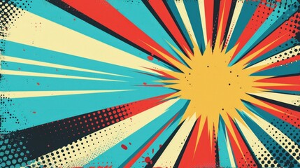 Fototapeta premium Retro comic book style background
